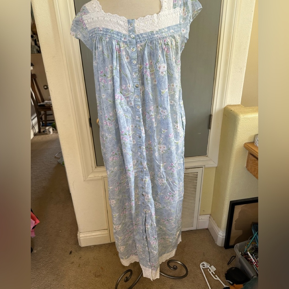 Floral Button-Down Nightgown